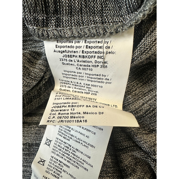 Joseph Ribkoff Silver Metallic Black Abstract Art Tunic Top Women's Size 10 - Picture 12 of 14